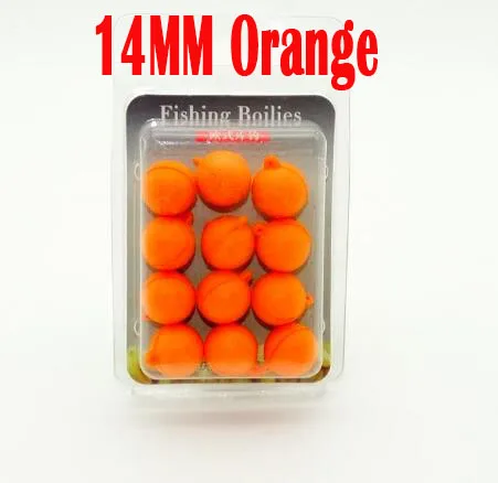12 мм 14 мм цветная всплывающая приманка для ловли карпа, Ароматизированная приманка для ловли карпа, плавающая мягкая искусственная наживка для ловли Карпов, приманка для волос - Цвет: 14MM-Orange