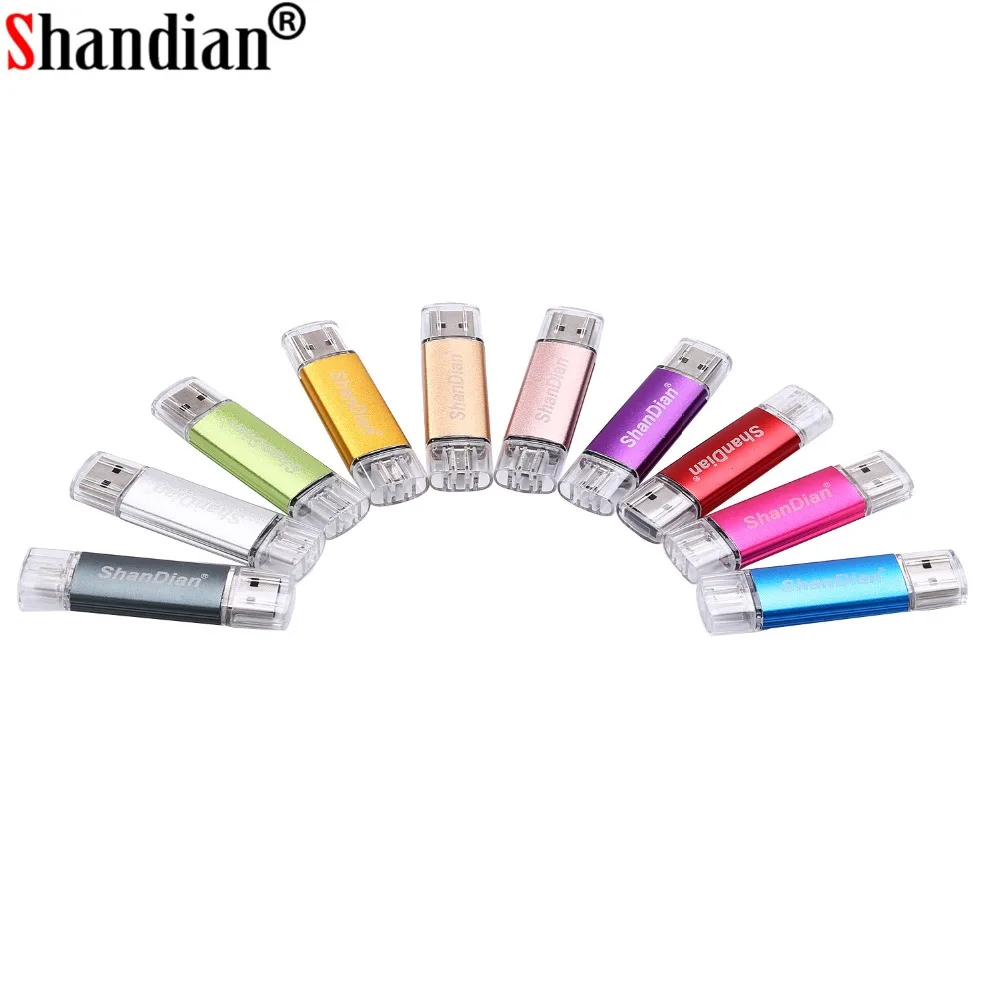 

SHANDIAN Pendrive USB Flash Drive Smartphone 4GB/8GB/16GB32GB/64GB Pen Drive OTG pendrive Flash Drive for smart phone