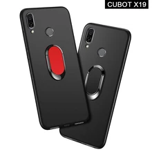 Cubot X19 чехол для Cubot X19 чехол Роскошный 5,93 дюймов мягкий черный силиконовый магнитный автомобильный держатель чехол s для Cubot X19 Fundas