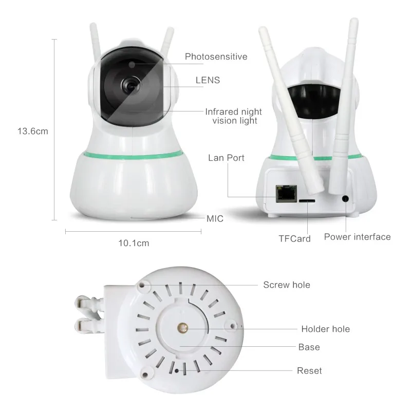 1080 P Беспроводной Wi-Fi IP Камера EC31 360 градусов панорамный вид домашней безопасности Камеры Скрытого видеонаблюдения 2 аудиоданных Видеоняни и Радионяни