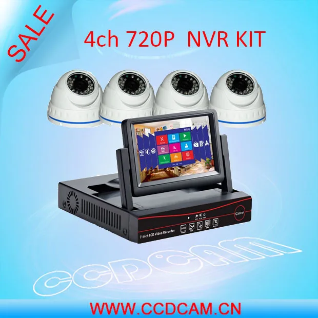 

CCDCAM cheap 4 pcs 720P ip cctv security camera with NVR Recorder 4ch ip Camera cctv NVR Kit for video surveillance system