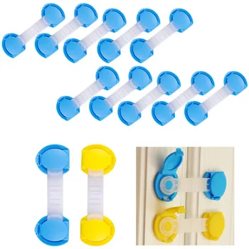 

10pcs baby safety lock drawer refrigerator Cabinet stop door lock securite enfant Wardrobe child safety lock baby protector lock