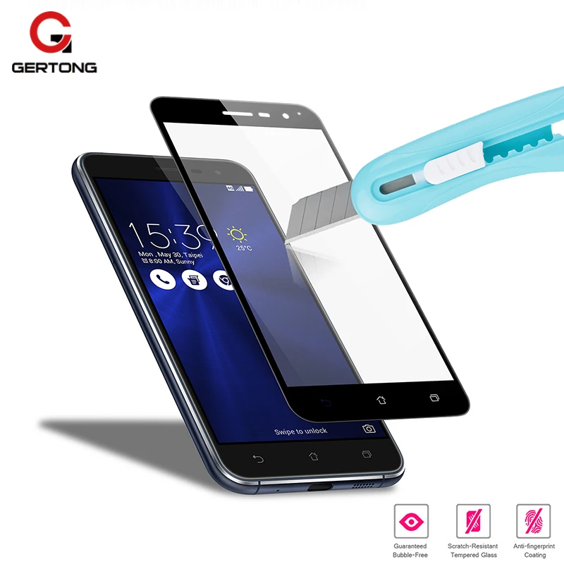 

GerTong Full Cover Tempered Glass For ASUS Zenfone 3 ZE520KL Max ZC520TL 3s ZC521TL ZE552KL ZE553KL ZC553KL ZB501KL Film Case