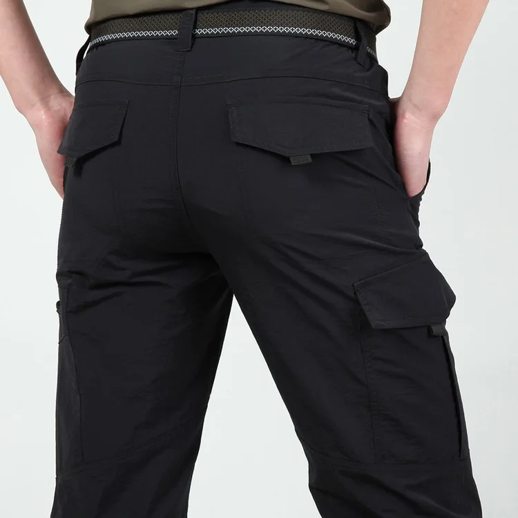 Мужские брюки в стиле милитари, летние быстросохнущие дышащие спортивные брюки-карго, мужские брюки для бега, мужские повседневные армейские брюки с карманами, 4XL Pantalon