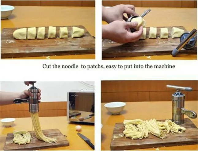 Удобный ручной Кухня Нержавеющая сталь Паста Лапша чайник с 5 модели Руководство Инструменты для приготовления пасты Овощной Фрукты соковыжималка Пресс машины