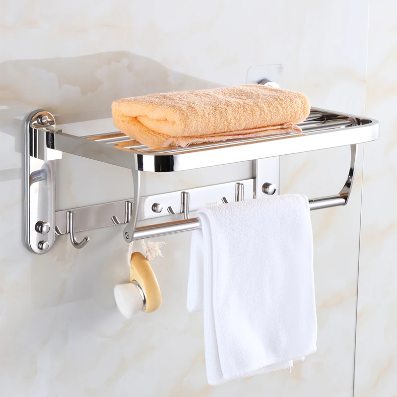 304 Stainless Steel Towel Rack Draw Rod Double Bathroom Wall Towel Rack Widened Hanging Extension Towel Rack Tower Hanger Size: 60cm 304 Stainless Steel Towel Rack Draw Rod Double Bathroom Wall Towel Rack Widened Hanging Extension Towel Rack Tower Hanger Size: 60cm