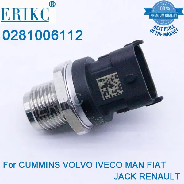 

ERIKC Oil Pressure Sensor 0281006112 Vehicle Sensor 0281 006 112 Common Rail Sensor 0 281 006 112 For Cummins IVECO DAF MAN