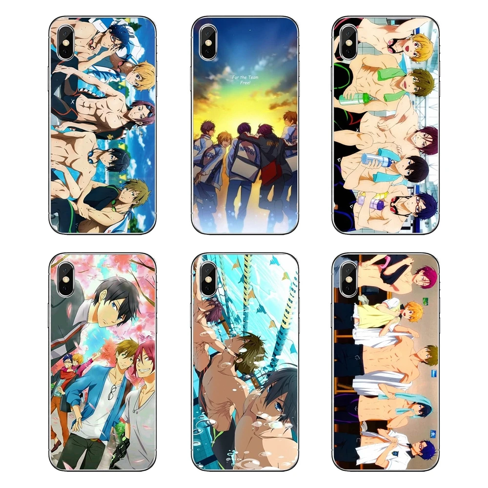 

For Huawei Honor 8 8C 8X 9 10 7A 7C Mate 10 20 Lite Pro P Smart Plus Soft Skin Case Free! Iwatobi swim club rei ryugazaki nagisa