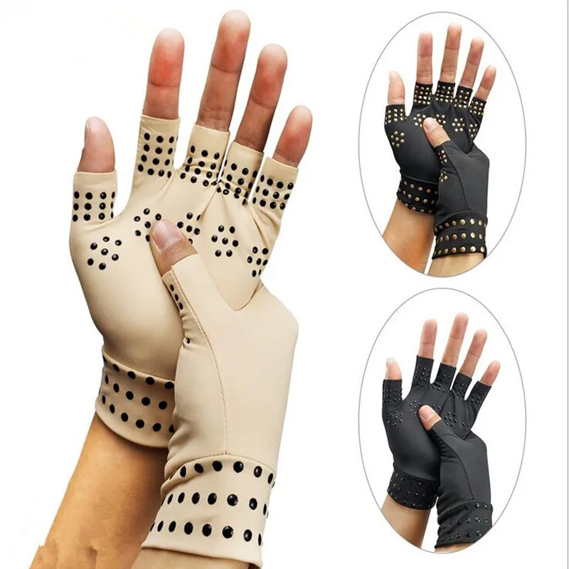 Arthritis Therapy Gloves Relief Arthritis Pressure Pain Heal Joints Magnetic Therapy Gloves Support Hand Massager Toiletry Kits