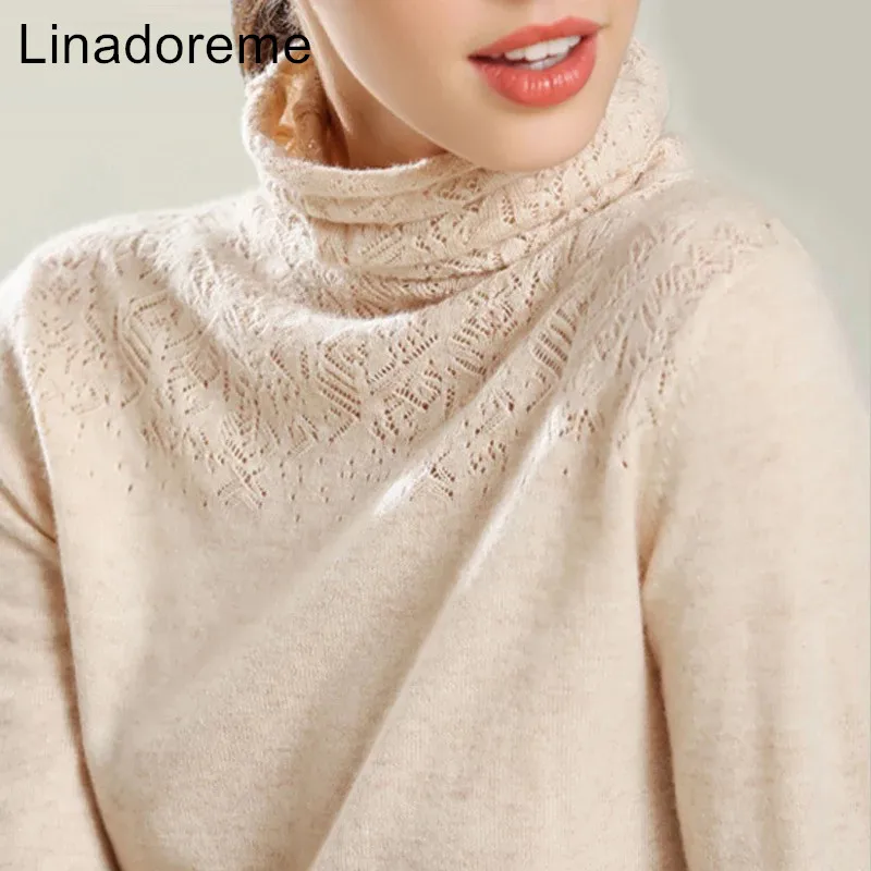 

2018 Autumn Winter New Women Cashmere Turtleneck Sweater Casual Fashion Slim Knit Pullovers Knitwear Basic Bottom Top Feminino