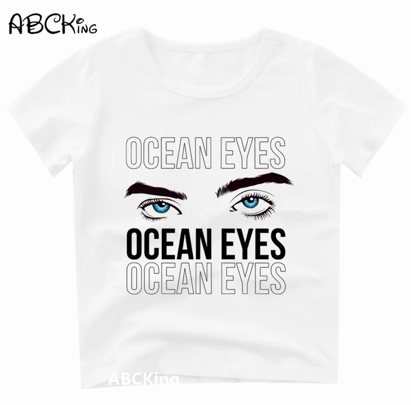 Детская модная футболка Billie Eilish детские летние топы унисекс с круглым вырезом и