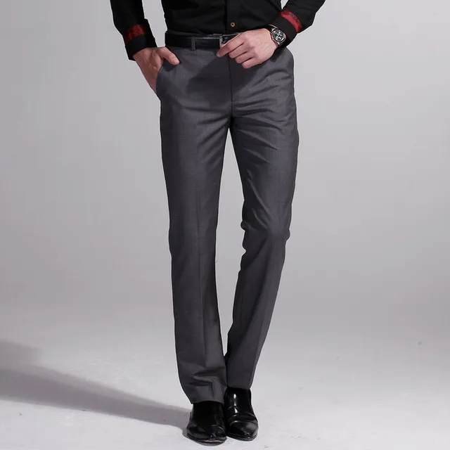 custom made Men 's trousers Korean Slim pants men' s business red white casual straight suit ...