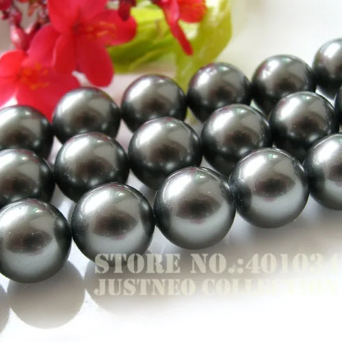 

Black Shell bead Strand(16inch,40cm)