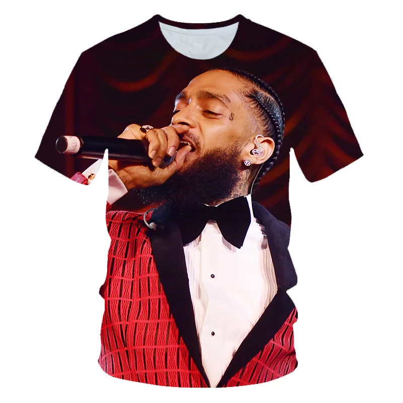 

3D Hip Hop nipsey hussle t Shirt Rapper men/women classic t shirt Summer soft Short Sleeve Harajuku nipsey hussle tshirts