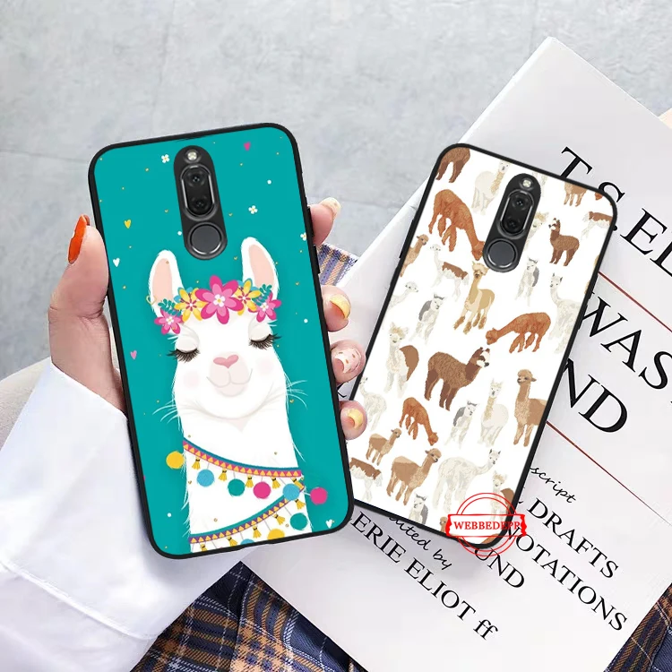 Силиконовый чехол с ламой альпаками для Huawei Mate 10 Pro 20 30 Lite Nova 2i 3 3i 4 Y5 Y6 3018 Y7 Prime