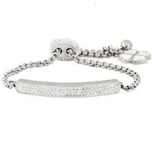 Регулируемый Длина Мода CZ Кристалл Нержавеющая сталь браслет для Для женщин