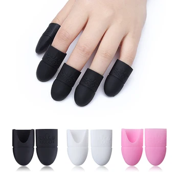 

5Pcs UV Gel Polish Remover Wraps Silicone Soak Off Cap Clip Soaker Caps Nail Art Tool Set