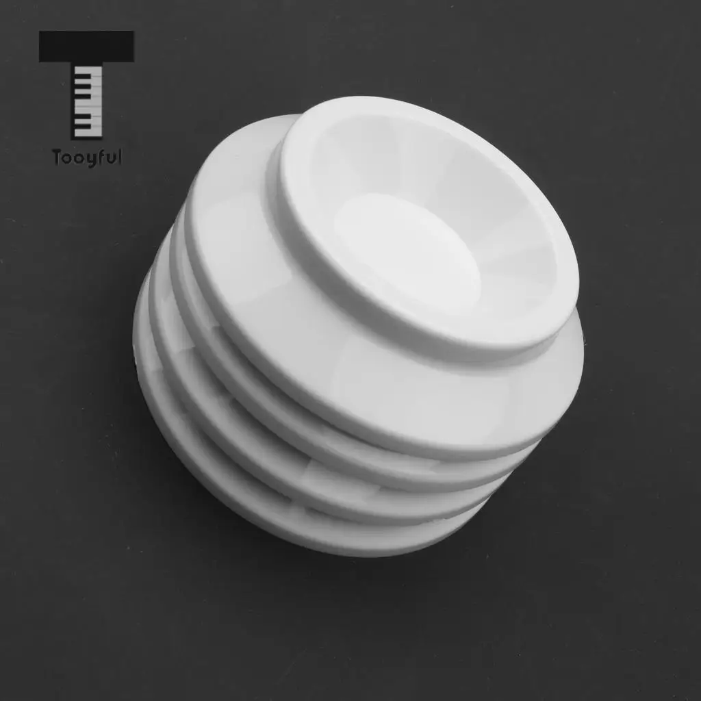 4pcs White Piano Caster Cups Piano Leg Pads for Upright Piano Parts Accessories