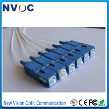 50 шт./лот, SC/UPC SM 9/125 SX 1 м 0,9 мм куртка ПВХ, белый цвет, SC UPC волоконно-оптический кабель