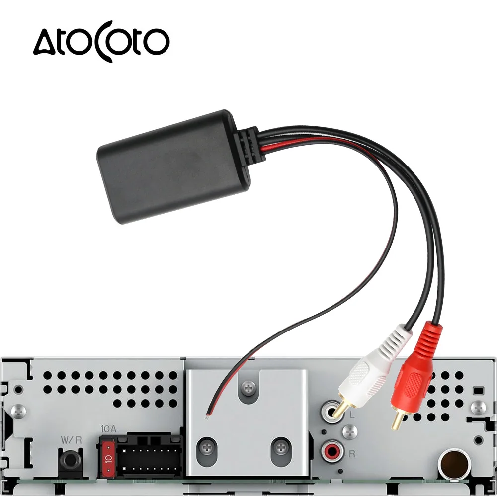 Универсальный Bluetooth AUX ресивер модуль 2 RCA кабель адаптер автомагнитола стерео