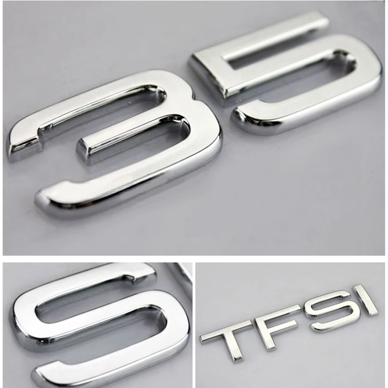 Для Audi A3 A4L A4 A5 A6 A6L A7 A8 A8L Q3 Q5 Q7 TT S3 S4 S5 S6 S7 S8 30 35 40 45 50 55 TFSI автомобиля эмблема хвостовая