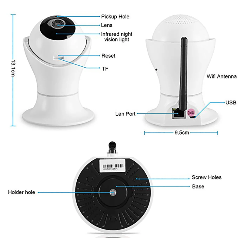 1080 P дома безопасности IP Камера Беспроводной Смарт Wi-Fi Камера Wi-Fi аудио запись видеонаблюдения Видеоняни и радионяни HD Mini CCTV Камера камера