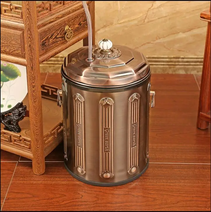 Luxurious European8L Stainless steel metal trash bins prullenbak