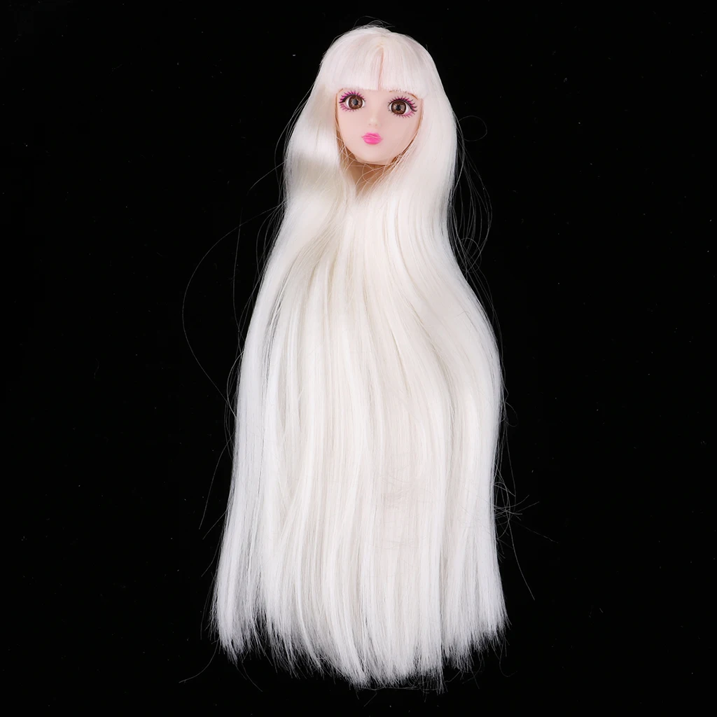 1/6 BJD Head Sculpt Mold With Makeup Facial White Hair Kit Female Figures Custom Parts for Kurhn for DOD DIY Custom Accessory