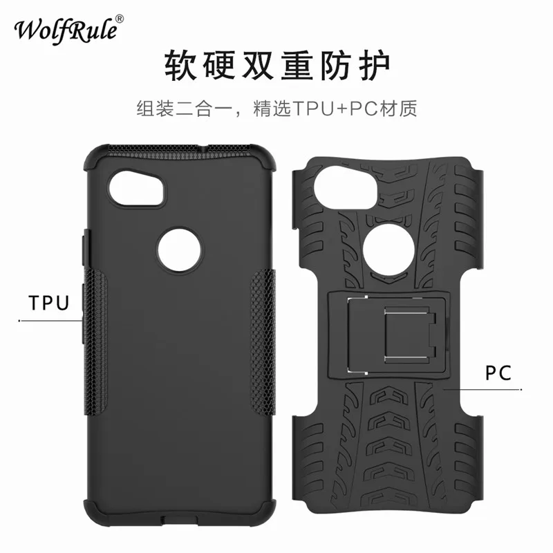 Фото Чехол wolfrole для Google Pixel 2 XL, двухслойный защитный чехол для Google Pixel 2 XL, силиконовый чехол из ТПУ для Google Pixel 2XL №4