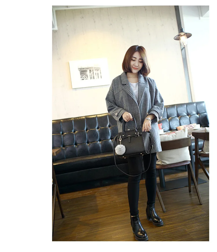 Women Handbag PU Leather Shoulder Tote Bag Fashion Girls Messenger Crossbody Hand Bags Solid Color For Lady Female (2)