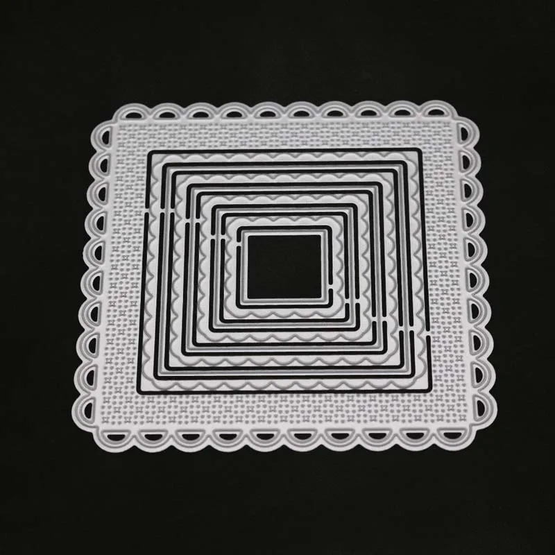

Square frame background Metal Cutting Dies Stencil for DIY Scrapbooking Decor Craft Paper Cards Making New 2018 clear stamps