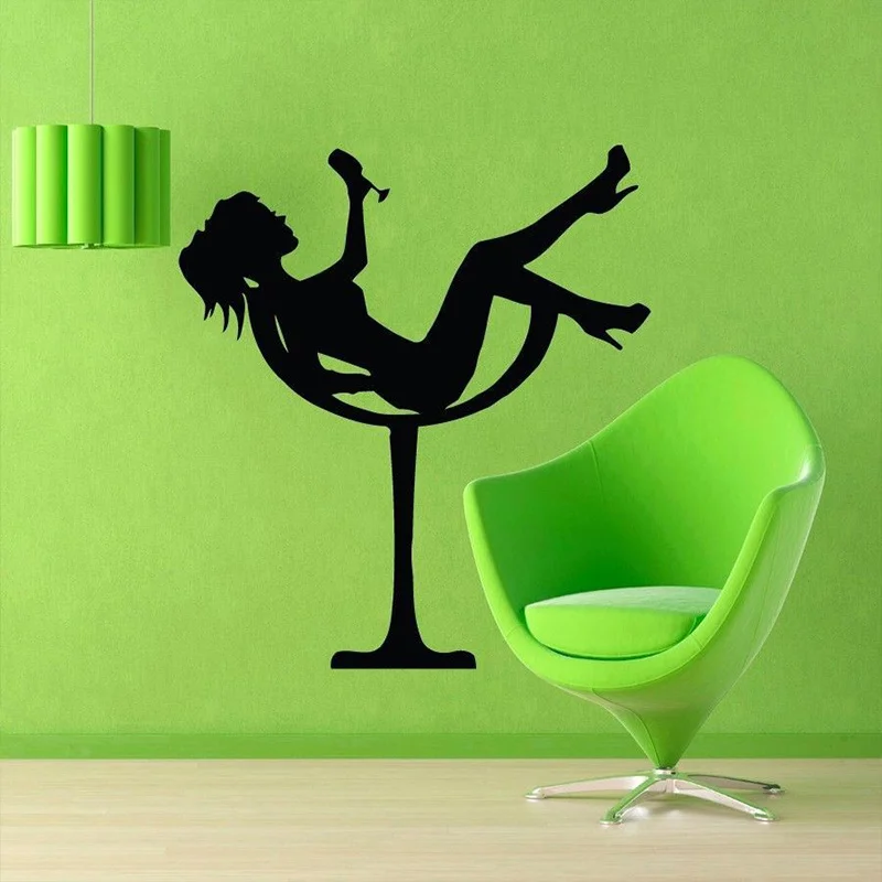 Sexy Girl Club sticker desnudo etiquetas engomadas de la pared del vinilo pegatina Quadro parede decor mural sexy Girl sticker