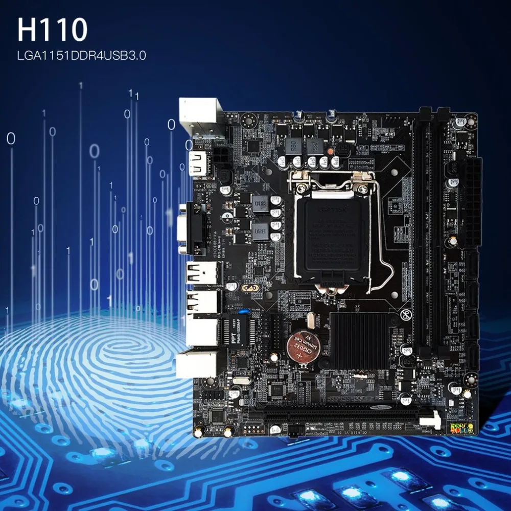 Материнская плата GA-H110M-A Core i7/i5/i3 H110 SATA PCI Express Micro-ATX розничная Материнская плата Чипсет SATA 6 ГБ/сек. разъемами