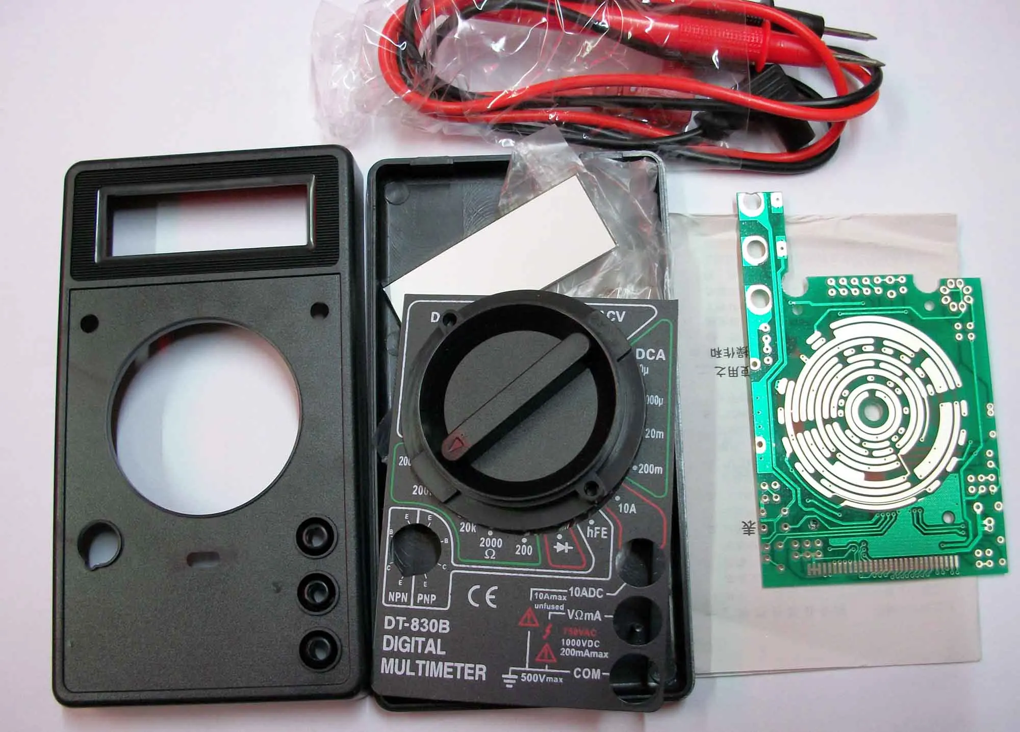 DT830B DIY Digital Analog multimeters Electronic Learning BSG