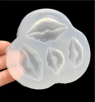 

1pcs Liquid silicone Lip shape mold DIY resin jewelry pendant necklace pendant lanugo mold resin molds for jewelry
