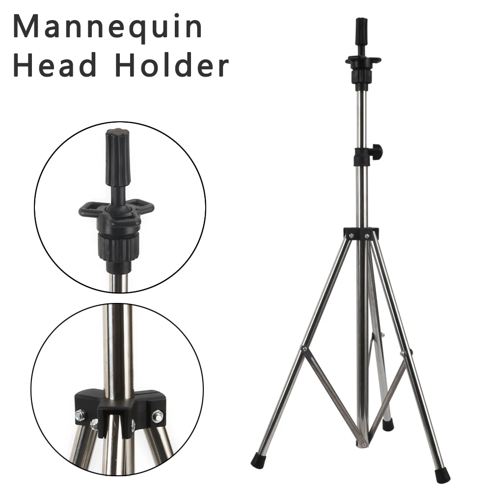 

Pro 1pc Salon Adjustable Tripod Mannequin Head Wigs Stand Hairdressing Holder Clamp Metal Wig Clamp Fast Shipping