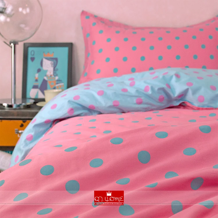 Nordic Ikea pink blue bedding fair maiden princess personality duvet