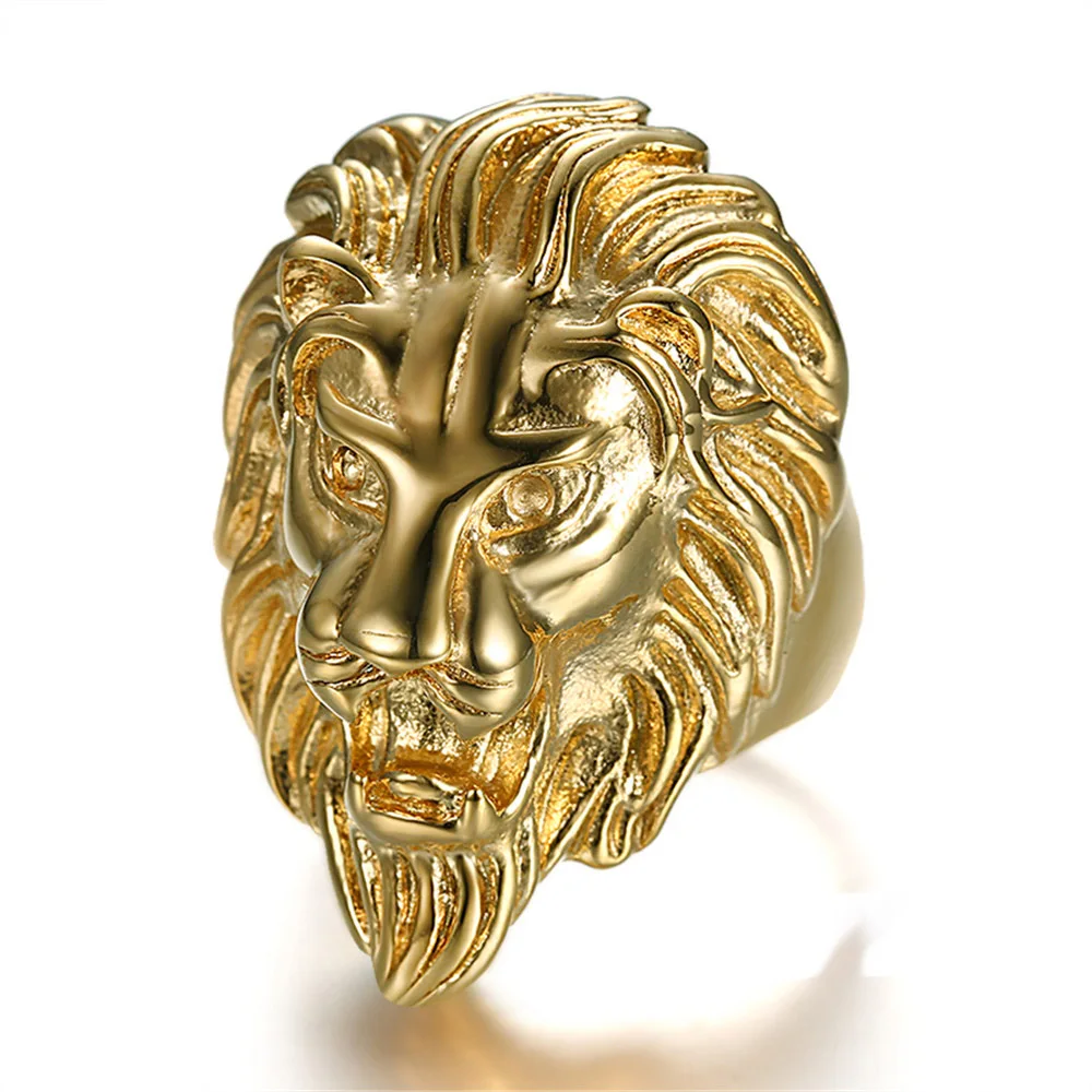 Mimeng Titanium Lion head Ring Classic Retro Ring Men Jewelryin Rings