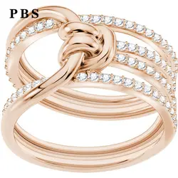 PBS оригинал высокое качество 1:1 изысканный благородное кольцо покрытие розового золота логотип Бесплатная посылка производителей оптом