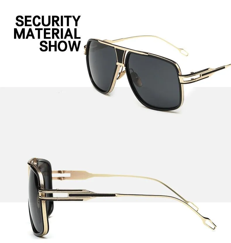 REALSTAR, квадратная оправа, модные солнцезащитные очки для мужчин, фирменный дизайн, Ретро стиль, металл, стимпанк, солнцезащитные очки для женщин, очки Oculos S70