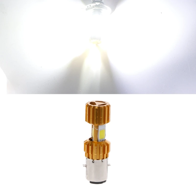 

2019 New 1 Pc BA20D LED COB Motorcycle Bike Hi/Lo Headlight Lamp Bulb DC 10-80V 6500K 1500LM Light High Quality Auto Accessories