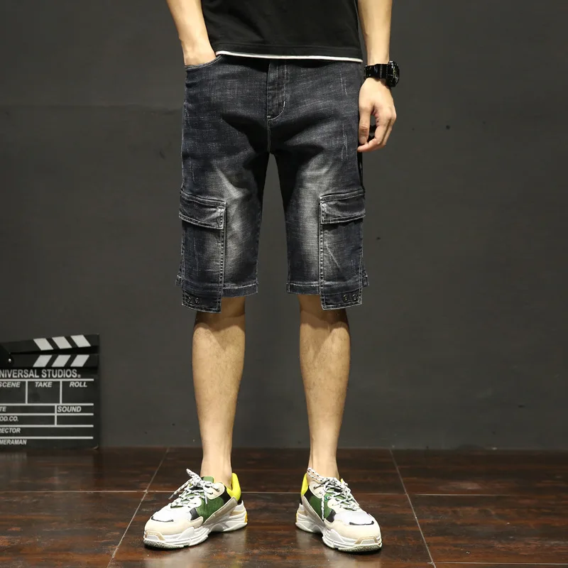 Men Summer Jeans Mens Casual Jeans Fashion Design Shorts Jeans Black Shorts Denim Men