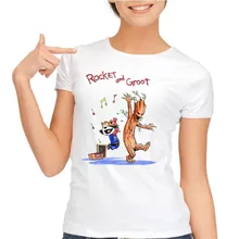 Guardians of galaxy I Am GROOT T Shirt Cartoon Design T-shirt Cool Novelty Funny Tshirt Style Women Printed Fashion Top Tee