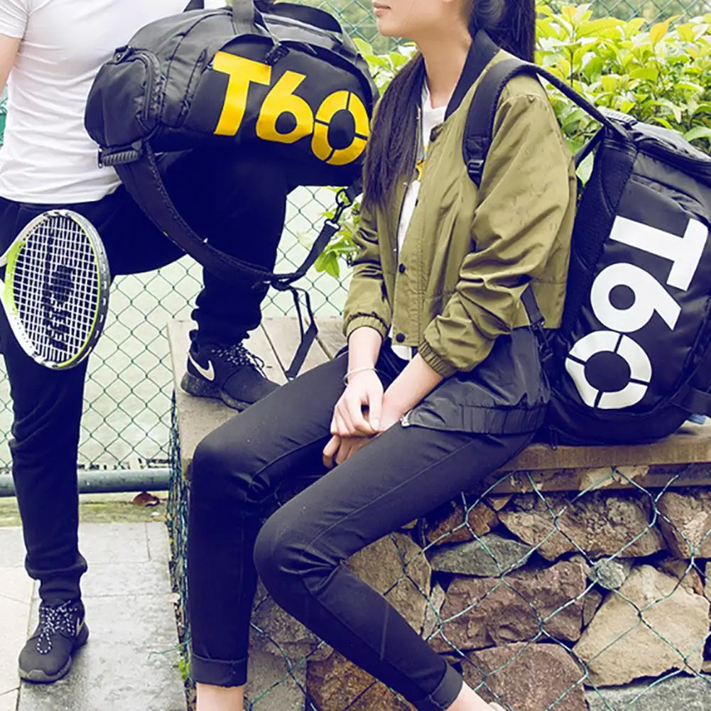 T60 спортивная сумка для женщин, спортивная обувь, дорожные сумки для мужчин, уличный рюкзак с раздельным пространством для спортивной обуви