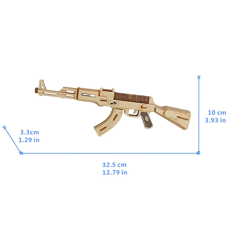 DIY AK47/M4A1/карабины/Револьвер пулемет Модель 3d деревянная головоломка игрушечный пистолет детский Набор для творчества ручная работа деревянная игрушка для подарков - Цвет: Type 4