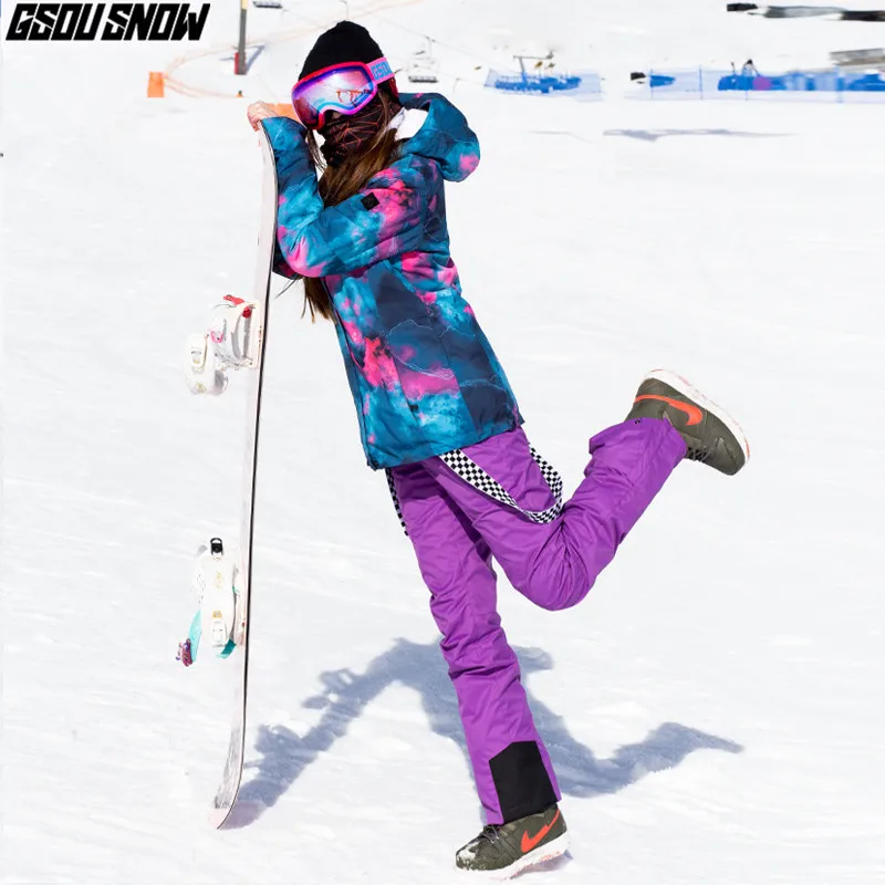 

Winter Ski Suit Women Ski Jackets Pants Female Snowboard Sets Waterproof Cheap Skiing Suit Windproof Warm Snowboarding Clothing