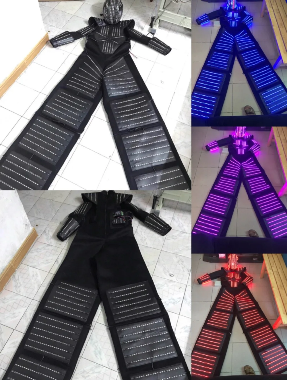 Double side LED Costume /LED stage Clothing/Light suits/ Robot david robot | Дом и сад