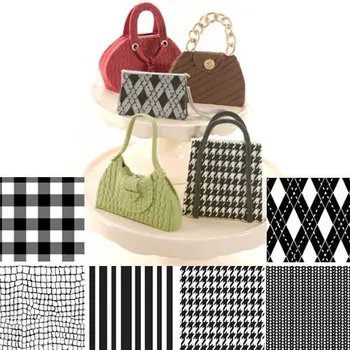 

Set of 6 Different Texture Sheet Fabric Texture Mat Buttercream Fondant Molds For Cake Cupcake Cookies Decorating Tools