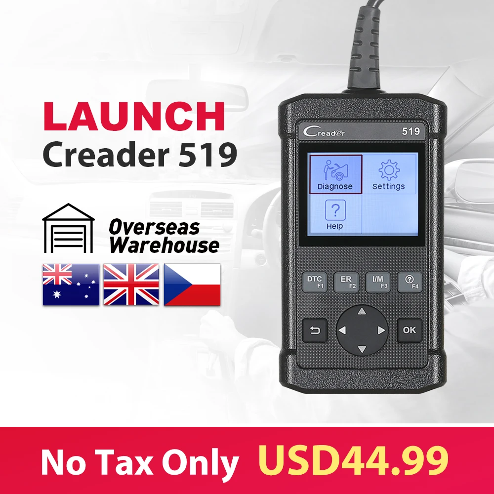 Лучший OBD2 сканер LAUNCH Creader 519 диагностический инструмент Поддержка всех OBD 2 протоколов CR519 автоматический сканер такой же, как LAUNCH Creader 5001