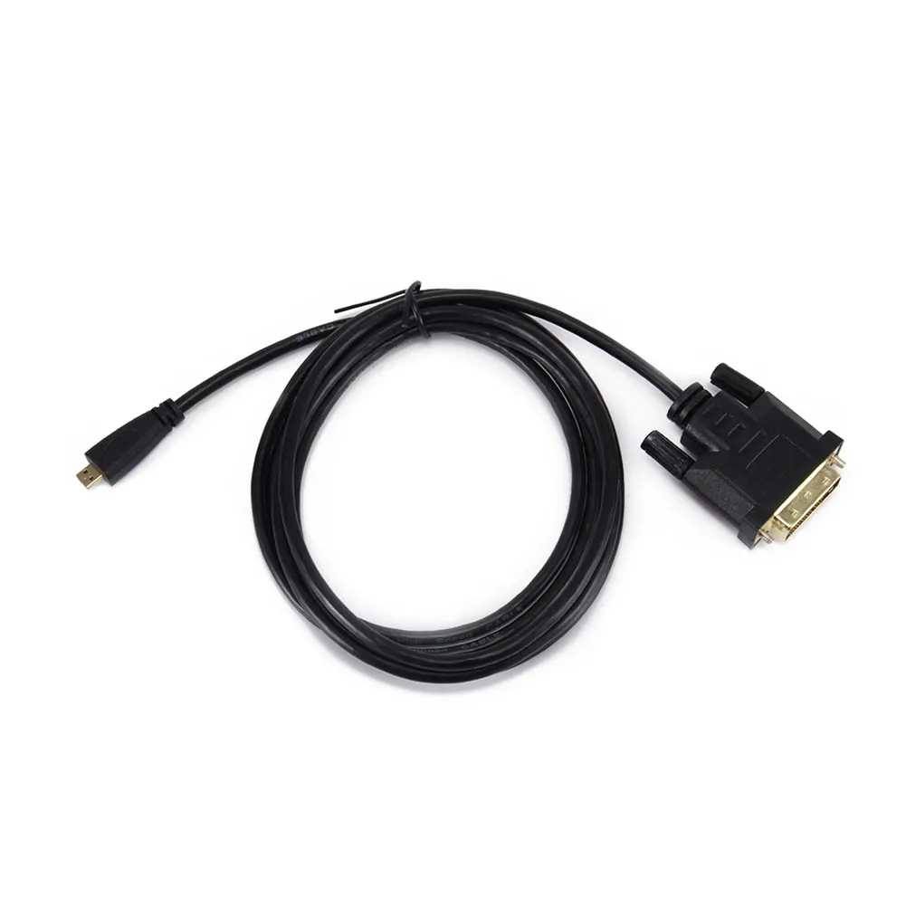0.3/1/1.8m DVI to Micro HDMI Adapter Cable 24+1 Pins Connector Male to